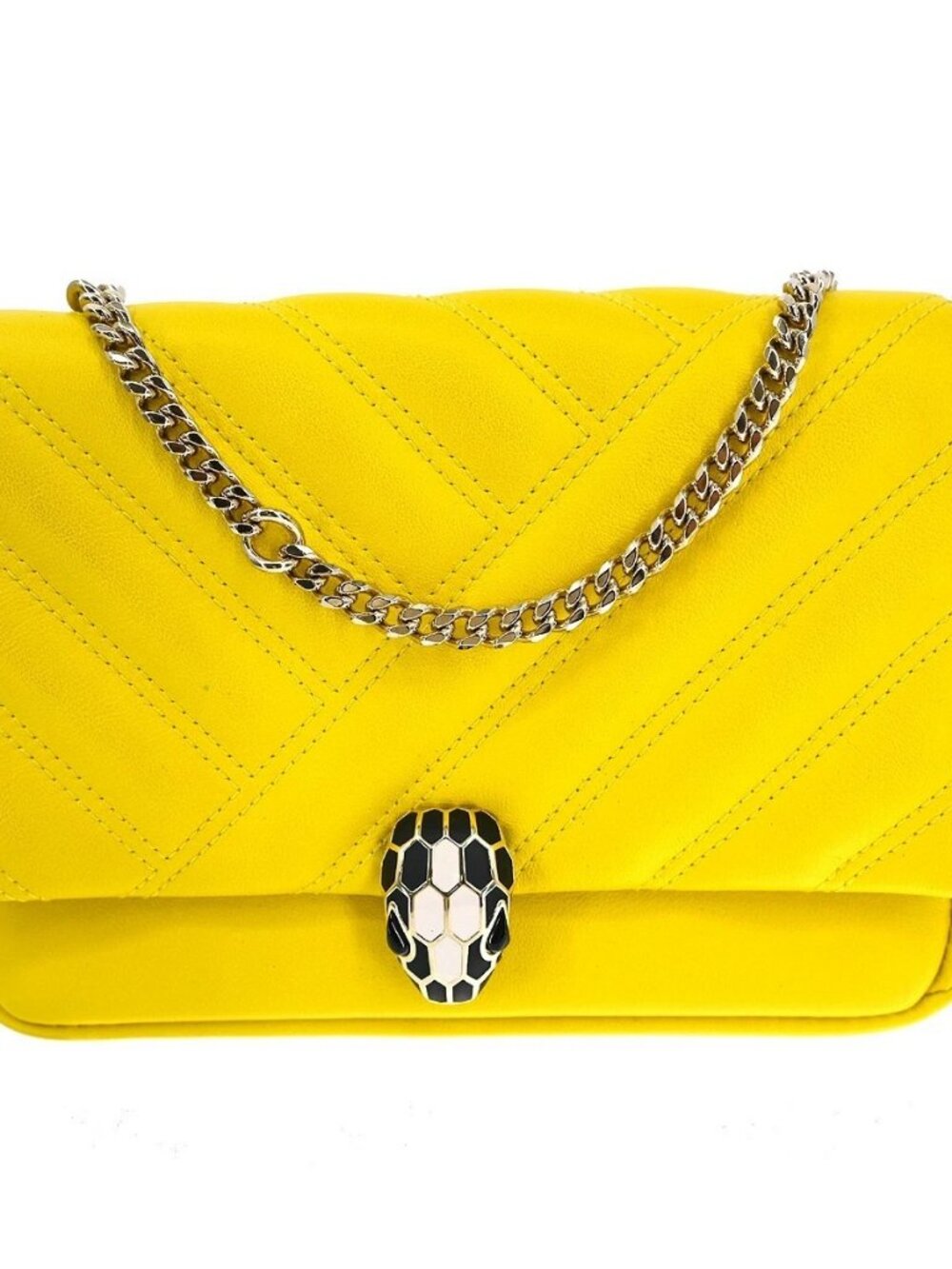 Bvlgari Yellow Leather Shoulder Bag NQ07558
